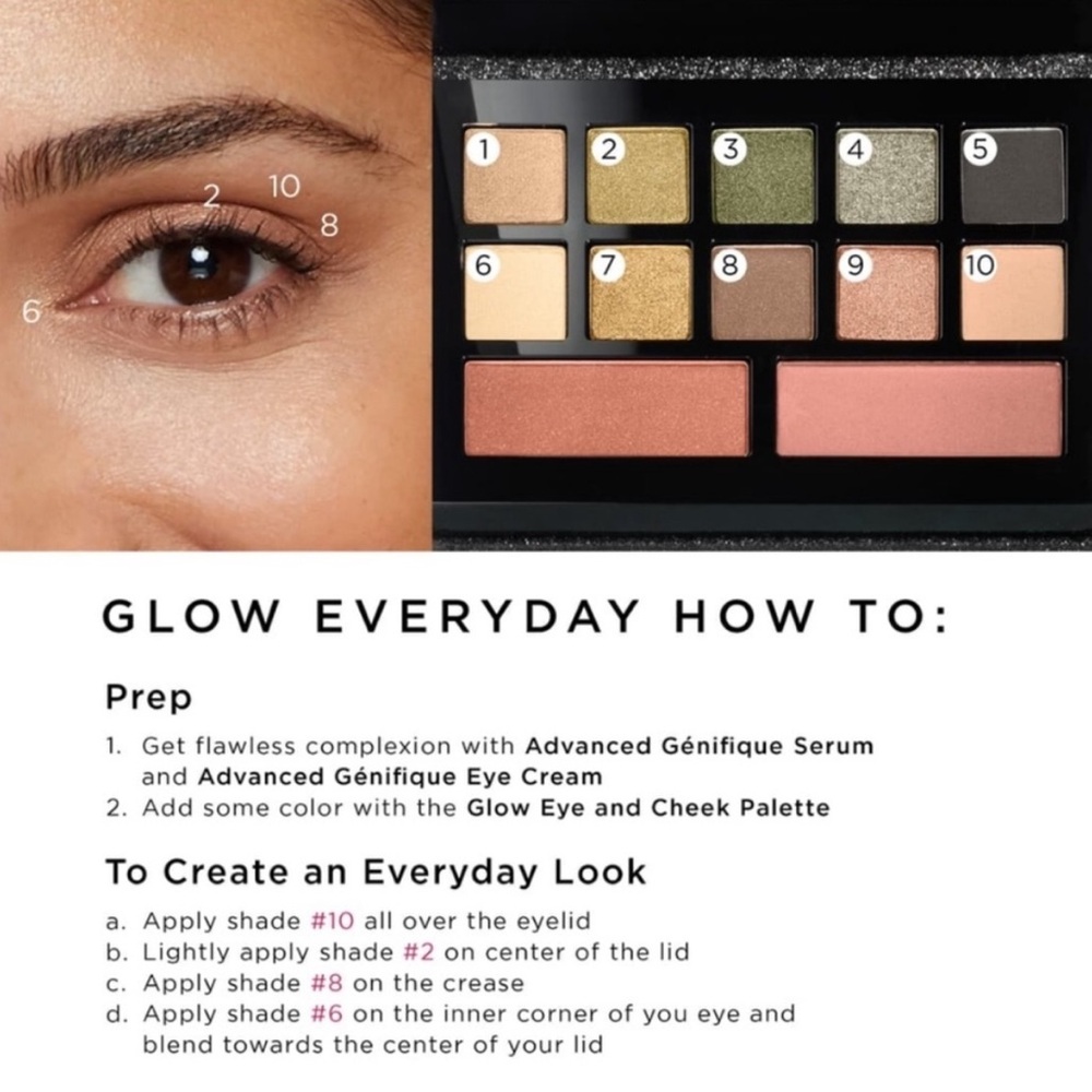 Lancome Eyeshadow and Blush Makeup Palette Glow - Picture 12 of 16